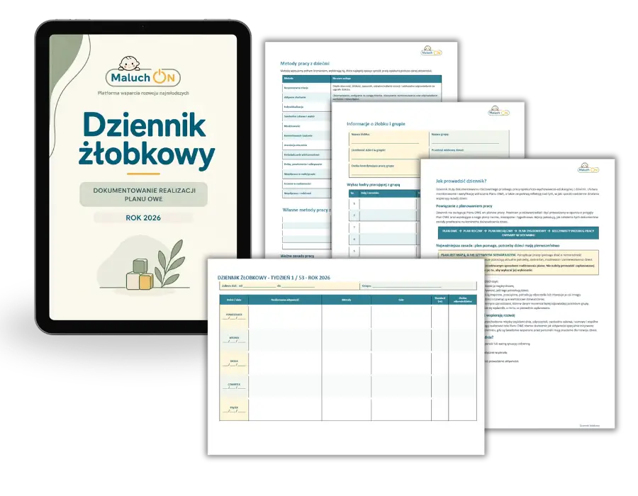 Mockup Dziennika żłobkowego